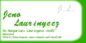 jeno laurinyecz business card